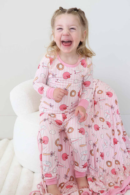 Ballpark Babes Two Piece Pajama Set