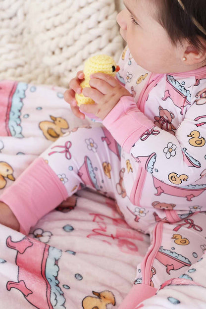 Bathtime Besties Convertible Zip Romper | Pink