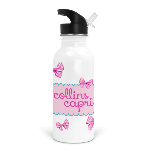 Beachy Bows Personalized Kids Water Bottle