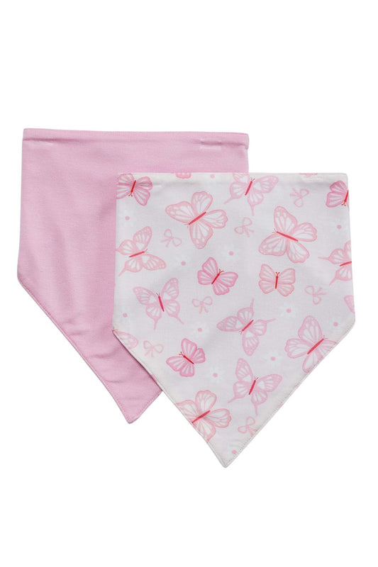 2pc Bandana Bibs | Blooming Butterflies