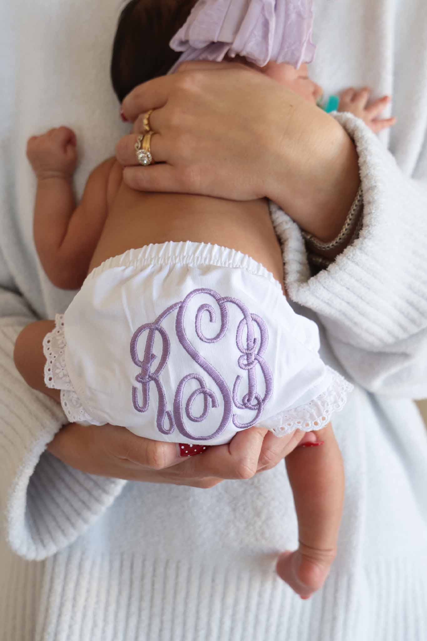 Personalized Lace Edge Bloomers