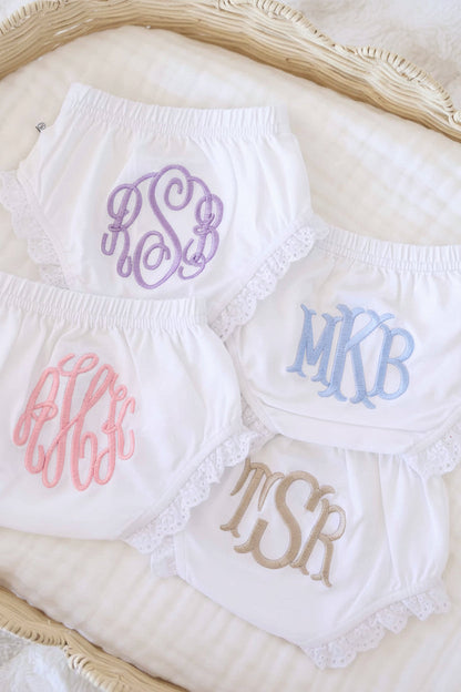 Personalized Lace Edge Bloomers