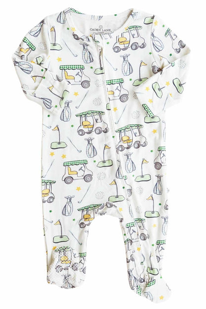Country Club Cuties Zipper Footie | Blue
