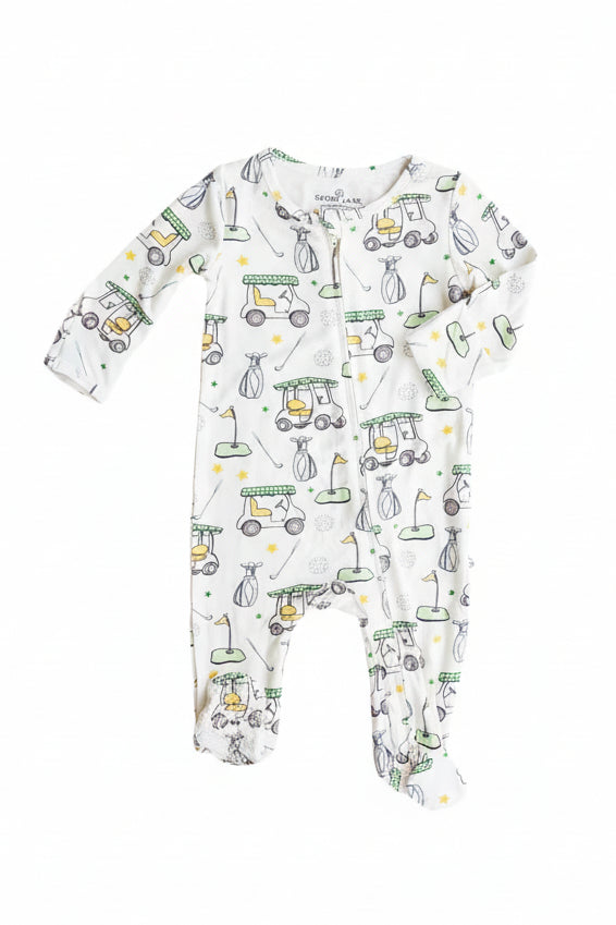 Country Club Cuties Zipper Footie | Blue