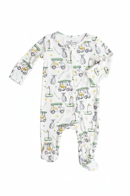 Country Club Cuties Zipper Footie | Blue