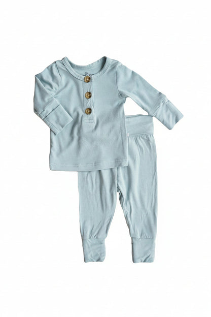 2pc Bamboo Button Top & Bottom | Ocean