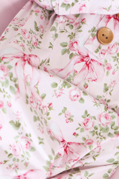 Bows in Bloom Newborn Baby Knot Gown & Hat Set | Pink
