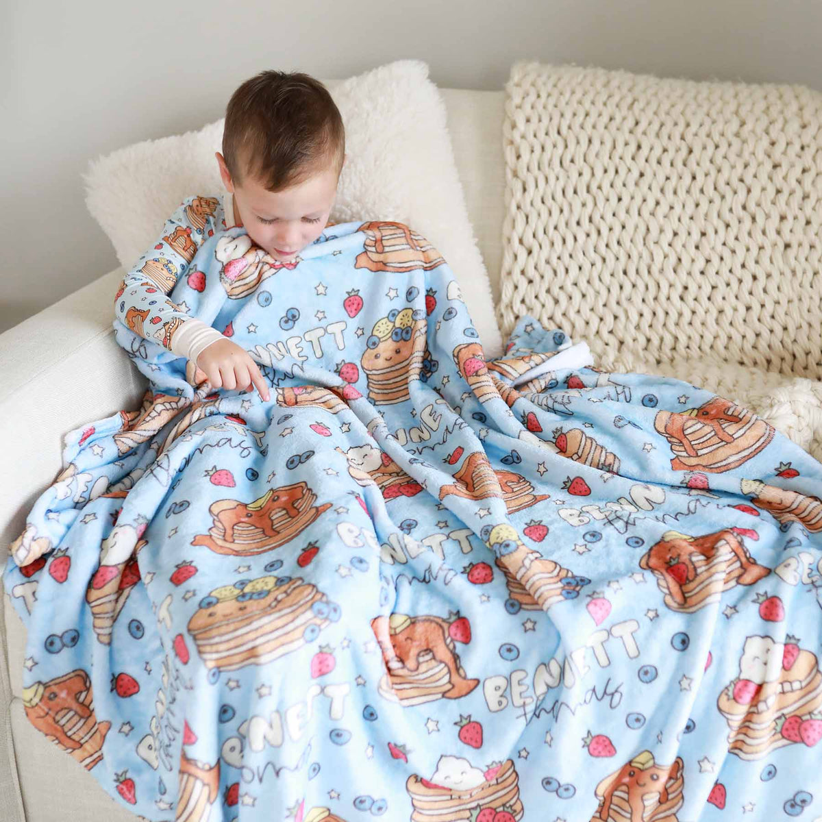 Brunch Buddies Personalized Kids Blanket