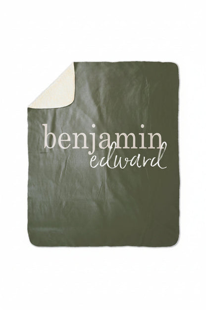 Color Story | Olive Personalized Toddler Blanket