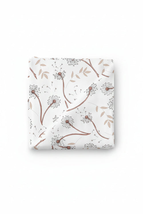 Mauve Dandelion Swaddle Blanket