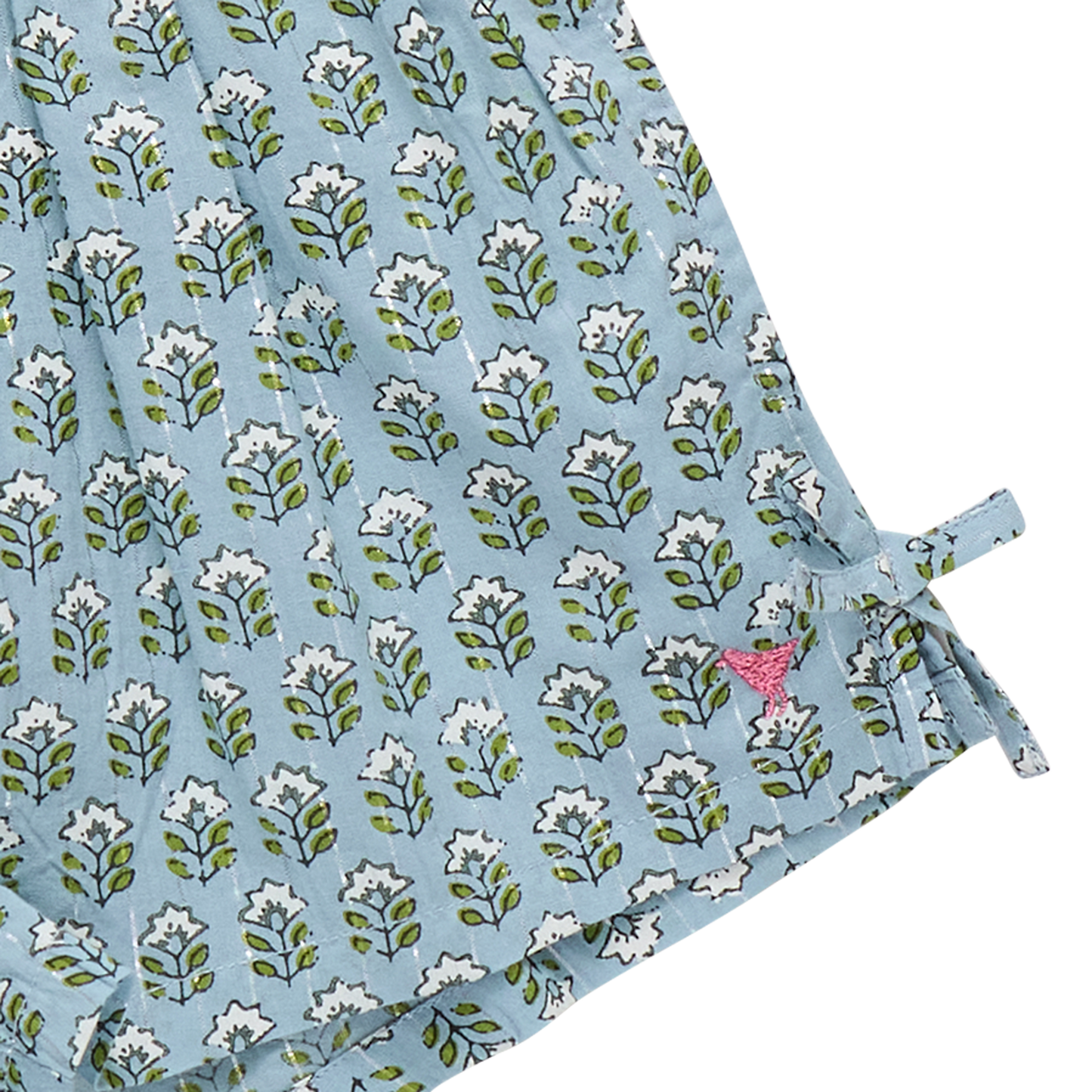 Girls Jules Short - Blue Prairie Block Print