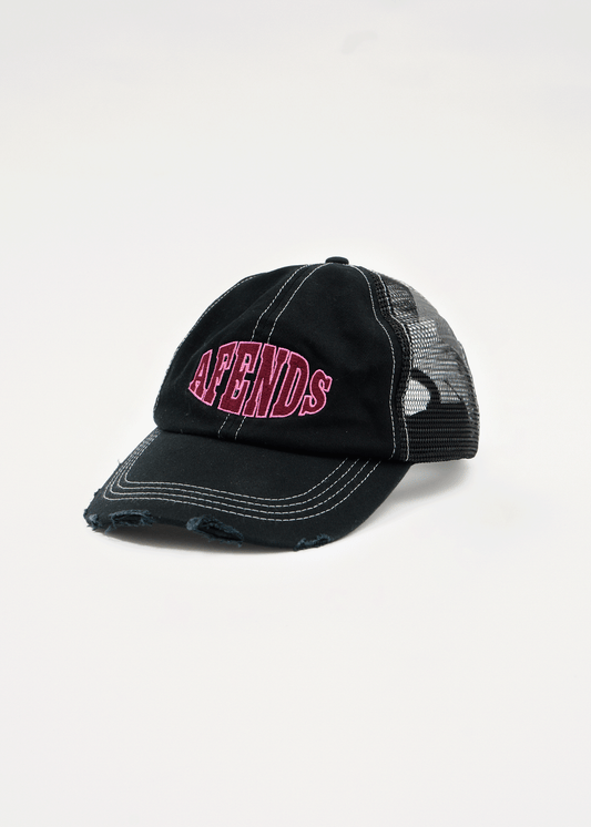AFENDS Mens Arch - Six Panel Mesh Cap - Black