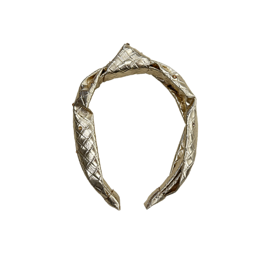 Woven Knot Headband - Gold