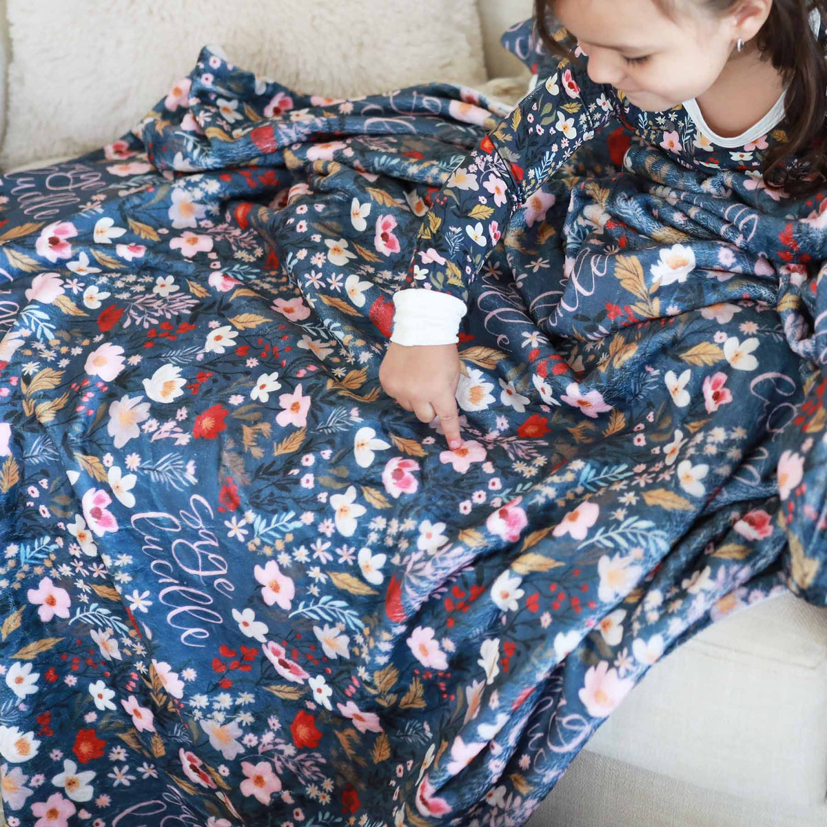 Midnight Meadow Personalized Kids Blanket