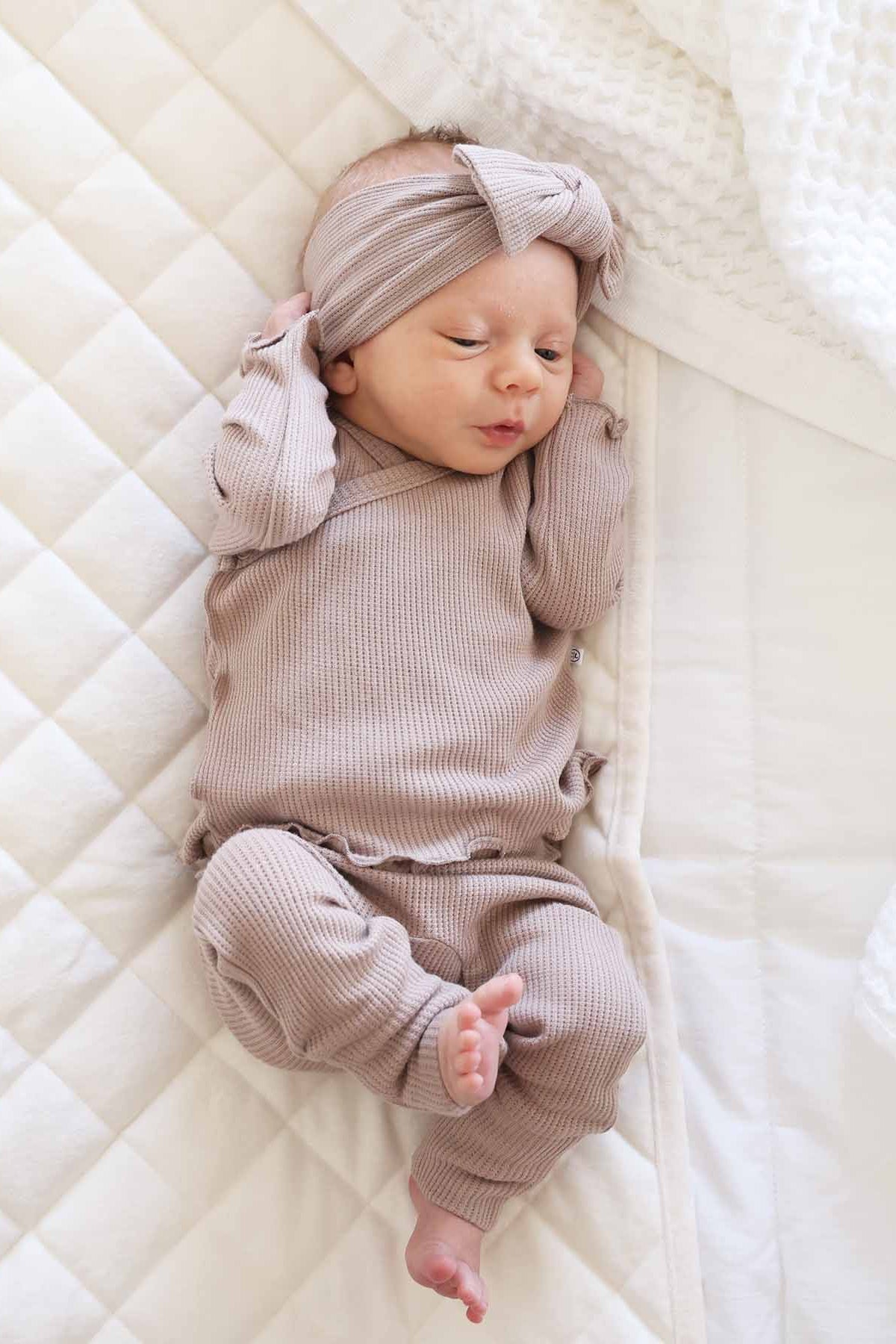 2pc Waffle Crossover Top & Bottom | Mocha