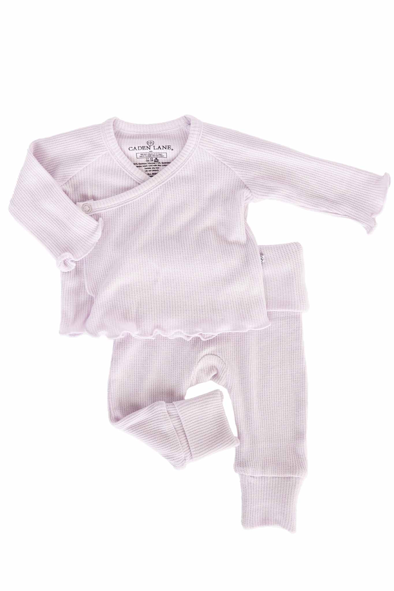 2pc Waffle Crossover Top & Bottom | Barely Orchid