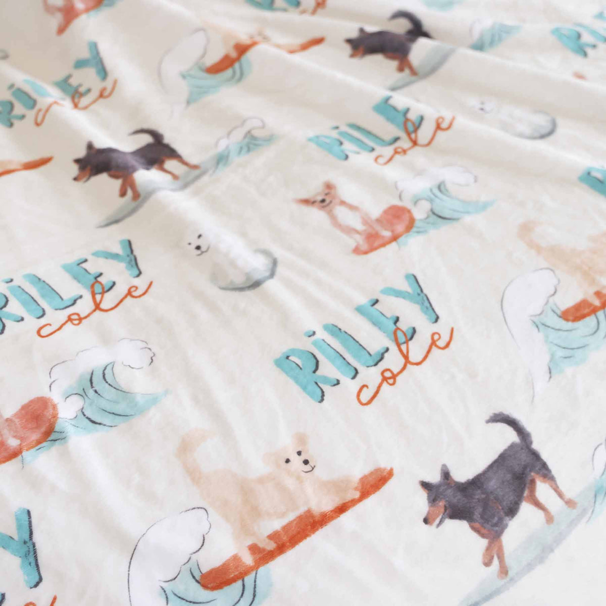 Paddle Pups Personalized Kids Blanket