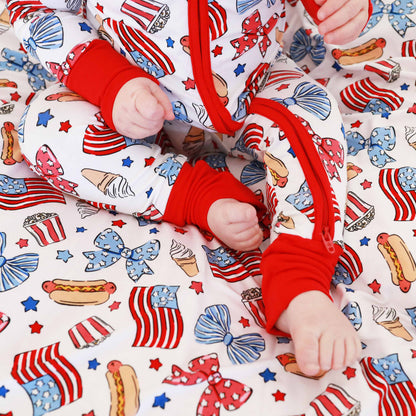Party in the USA Convertible Zip Romper | Bows