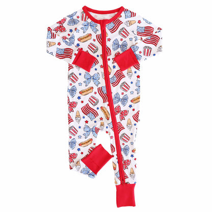 Party in the USA Convertible Zip Romper | Bows