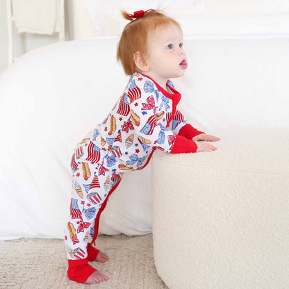 Party in the USA Convertible Zip Romper | Bows