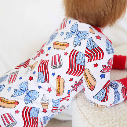 Party in the USA Convertible Zip Romper | Bows