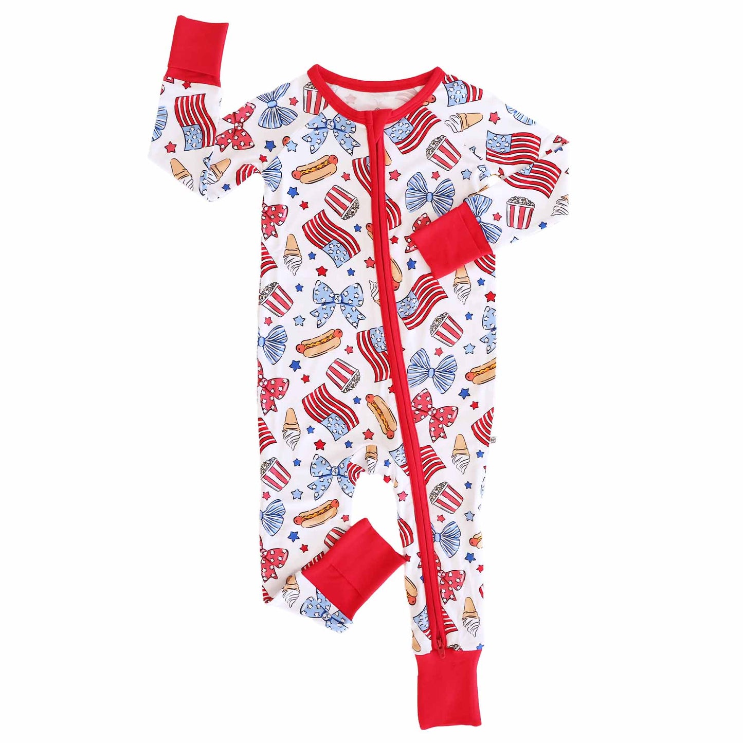 Party in the USA Convertible Zip Romper | Bows