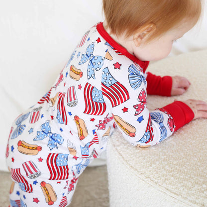 Party in the USA Convertible Zip Romper | Bows