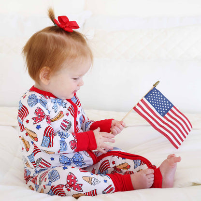 Party in the USA Convertible Zip Romper | Bows