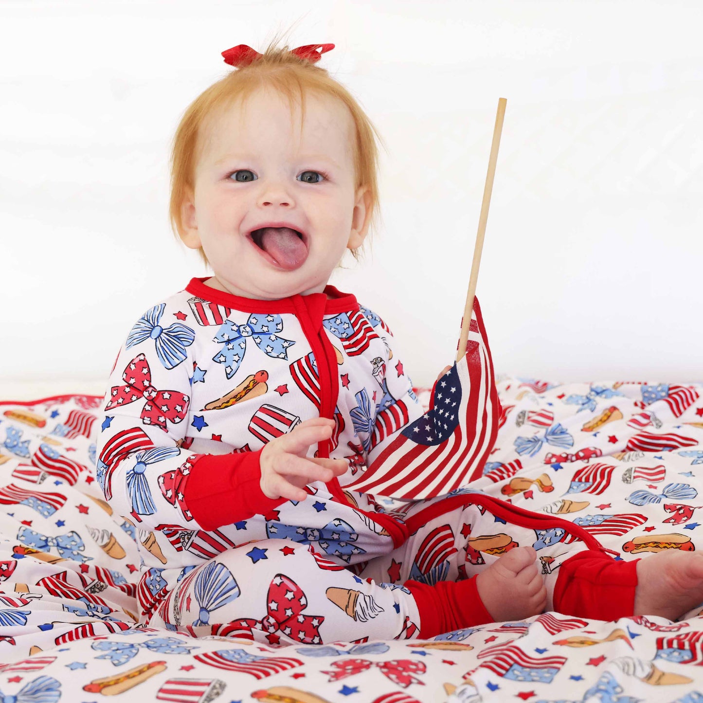 Party in the USA Convertible Zip Romper | Bows