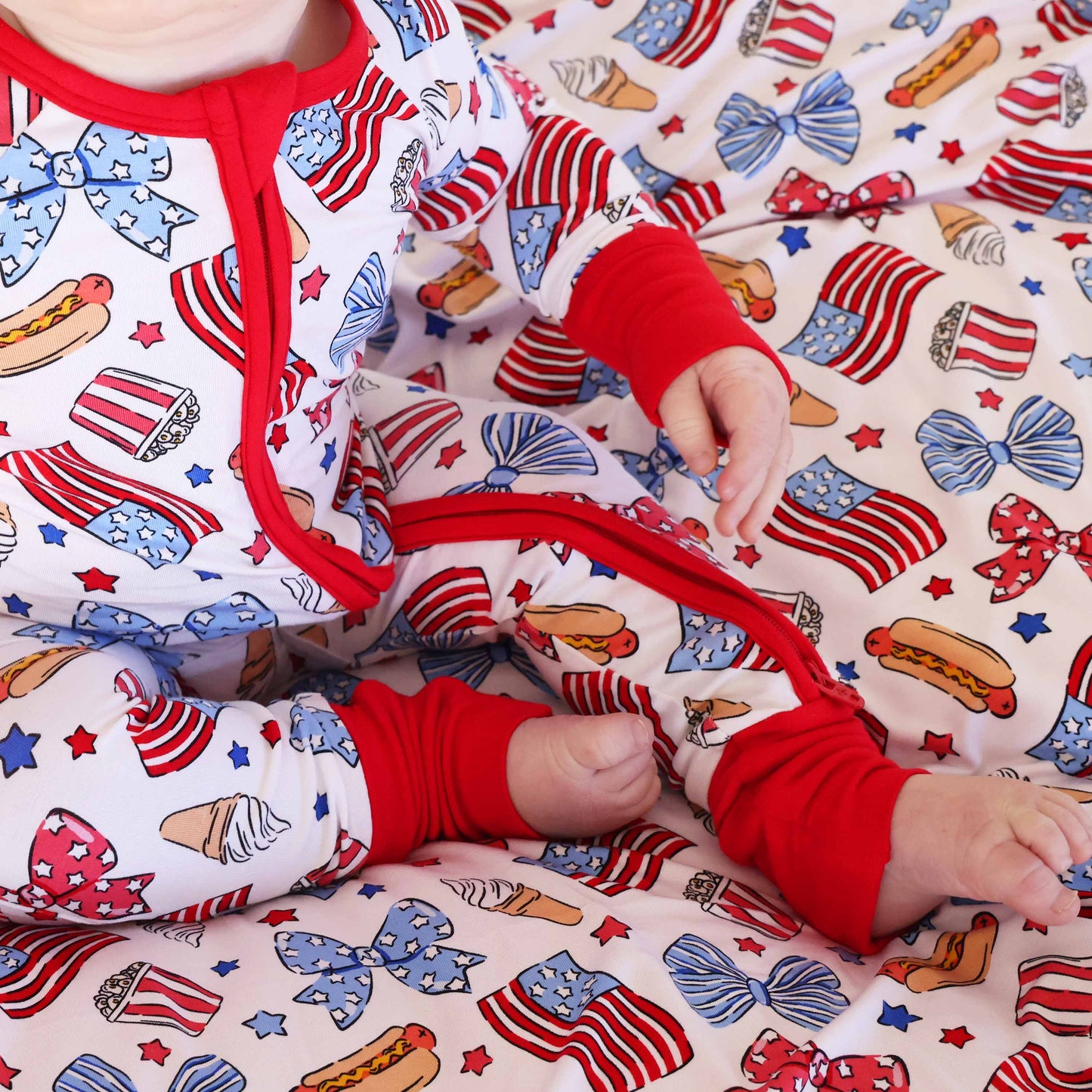 Party in the USA Convertible Zip Romper | Bows
