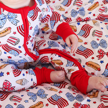Party in the USA Convertible Zip Romper | Bows