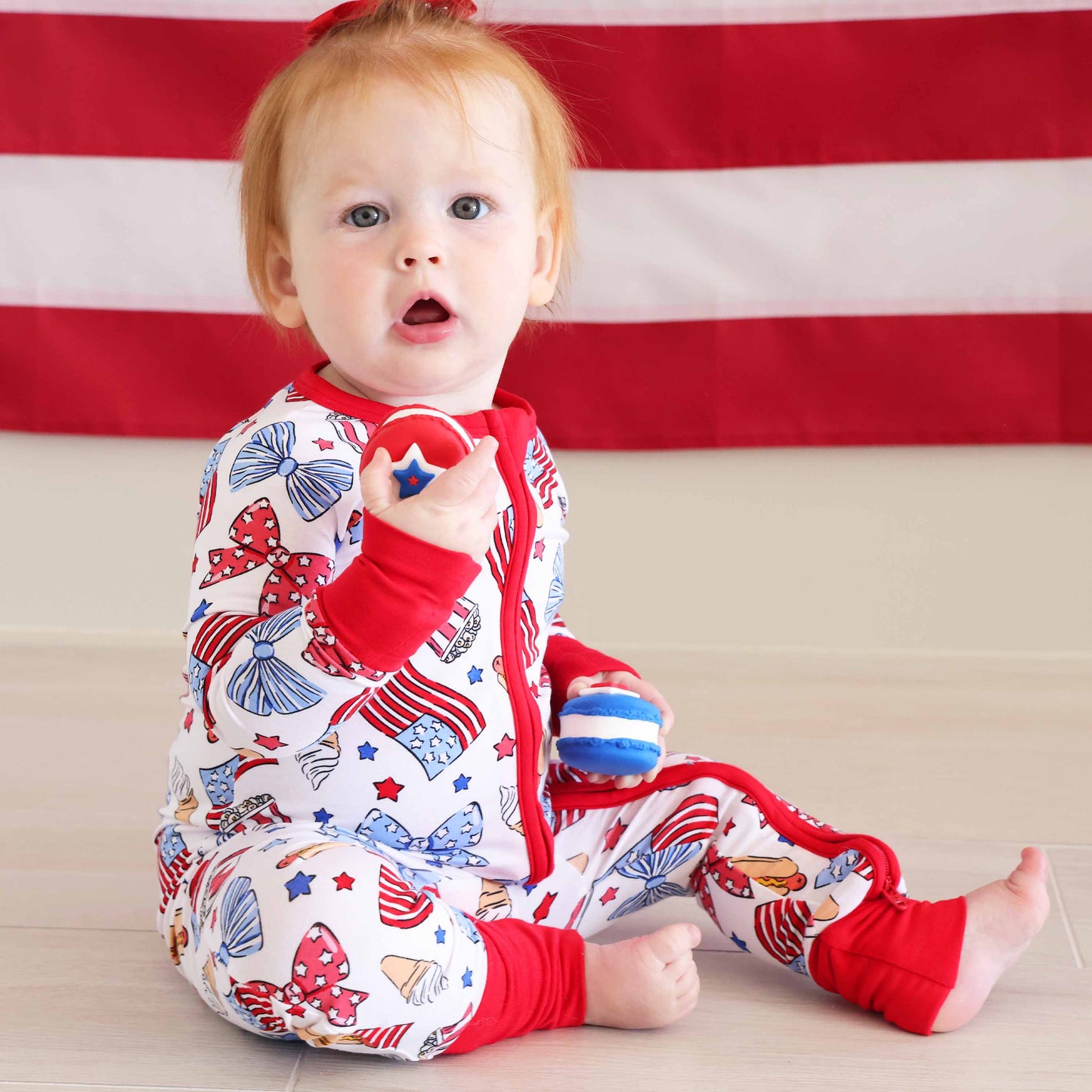 Party in the USA Convertible Zip Romper | Bows