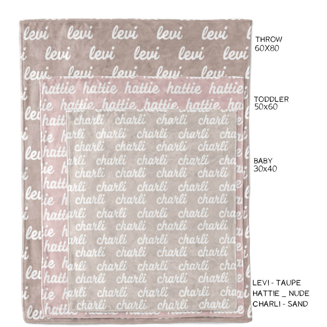 Pastel Neutrals Personalized Color Blanket