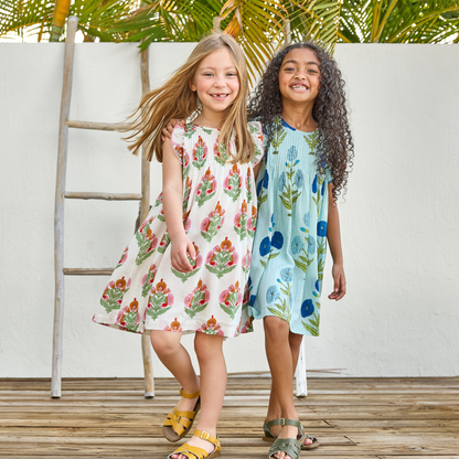 Girls Jaipur Dress - Pink Bellflower