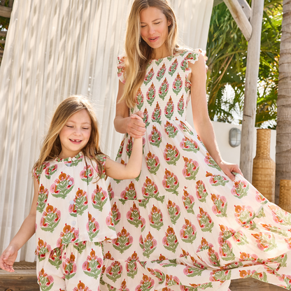 Womens Sen Dress - Pink Bellflower