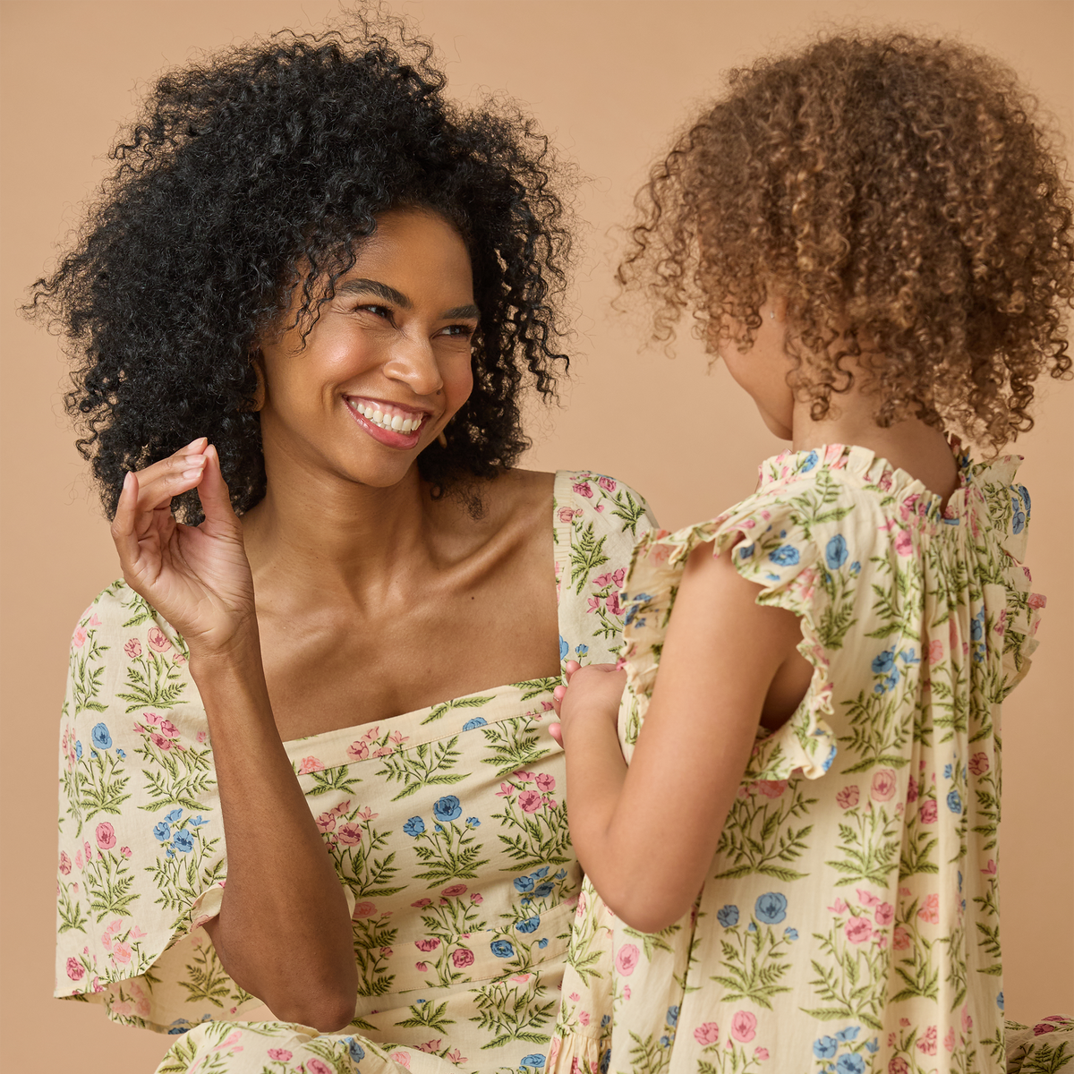 Womens Marilyn Bell Sleeve Dress - Leafy Floral