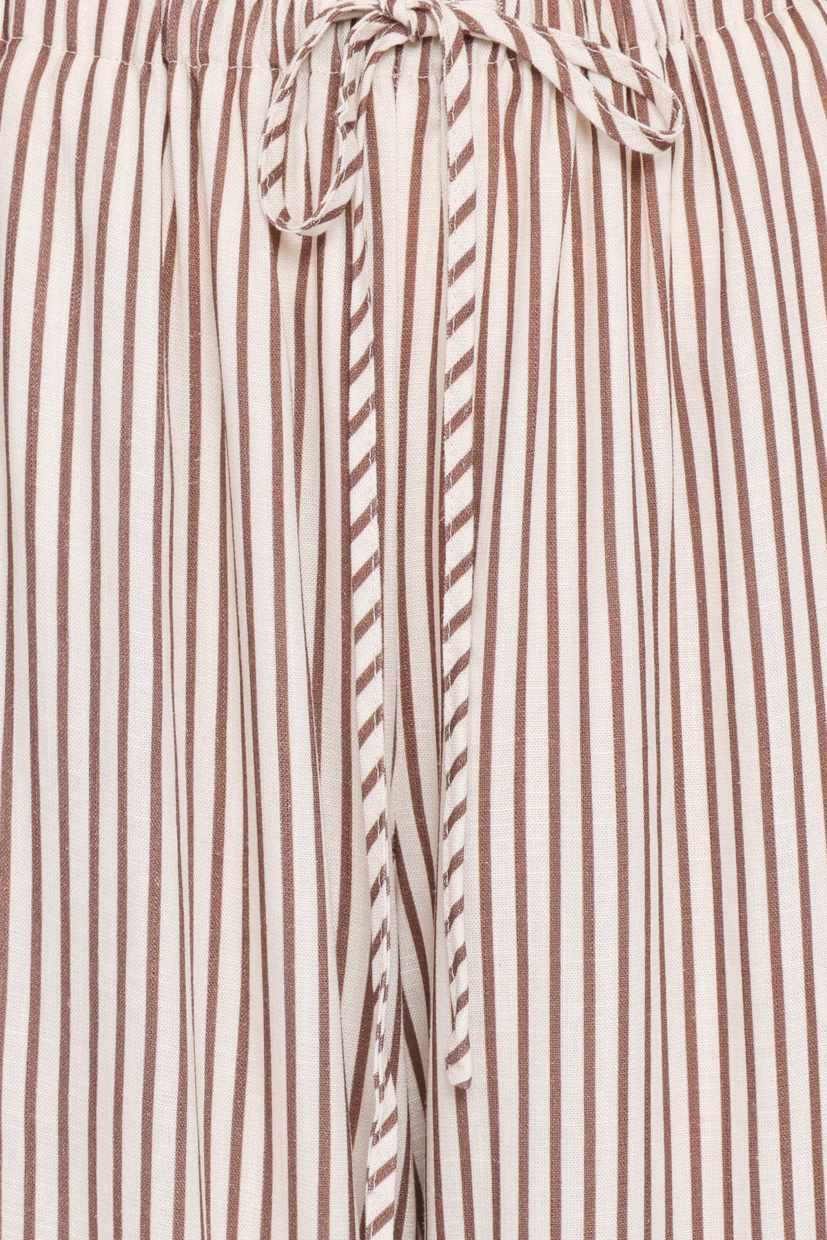 Elowen Wide Leg Pants - Brown Stripe