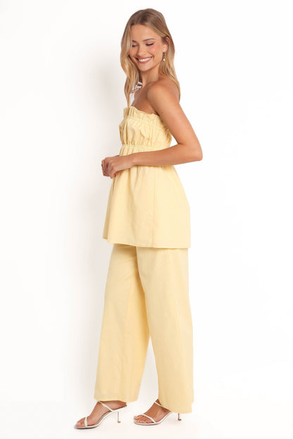 Ember Cotton Pants - Butter Yellow