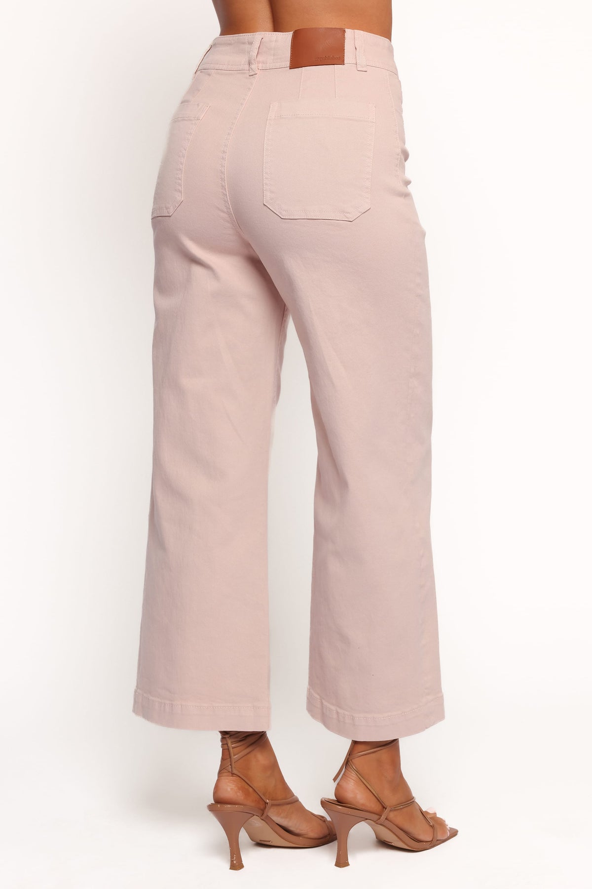 Gemma Cropped Wide Leg Jeans - Sepia Rose