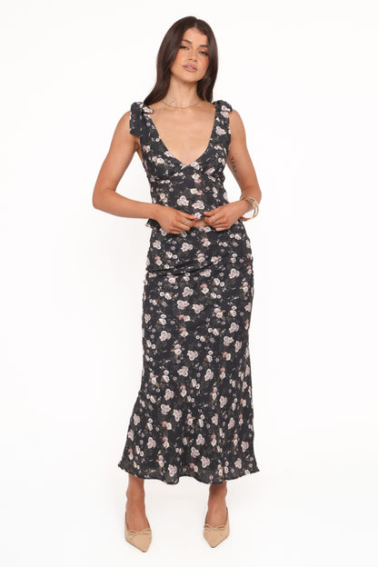 Giarda Maxi Skirt - Dark Floral