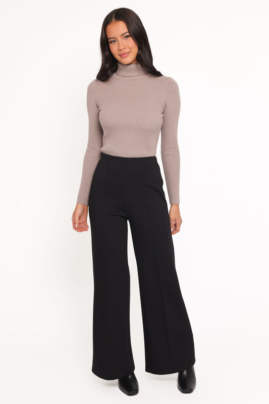 Jade Wide Leg Pant - Black