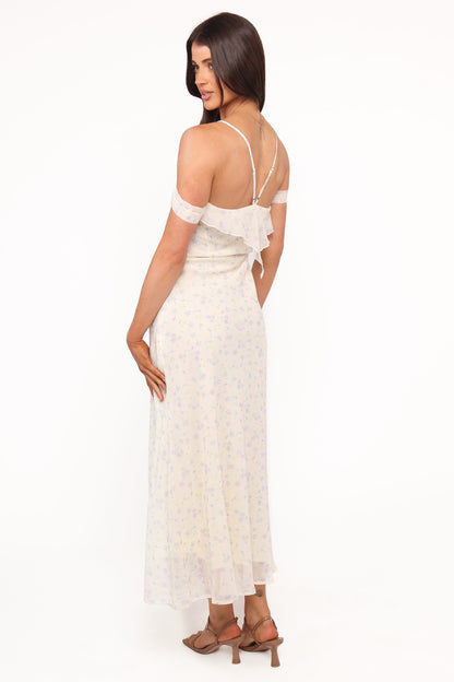 Elwood Midi Dress - Yellow Ditsy Floral