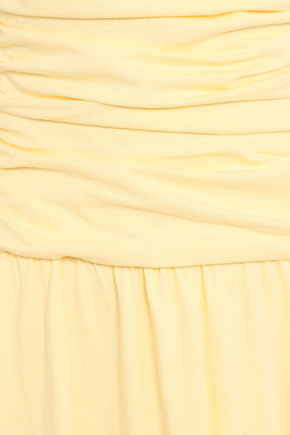 Emalia Halter Maxi Dress - Pale Yellow
