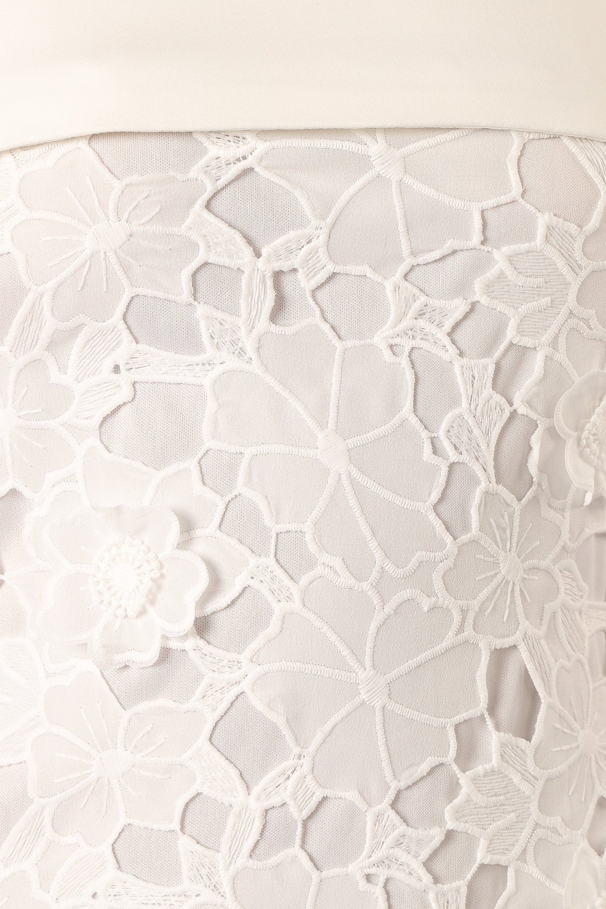 Emersyn Midi Lace Dress - White
