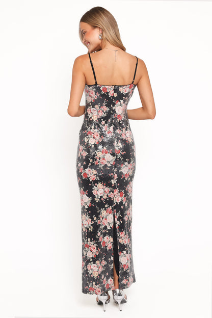 Everlee Maxi Dress - Floral Sequin
