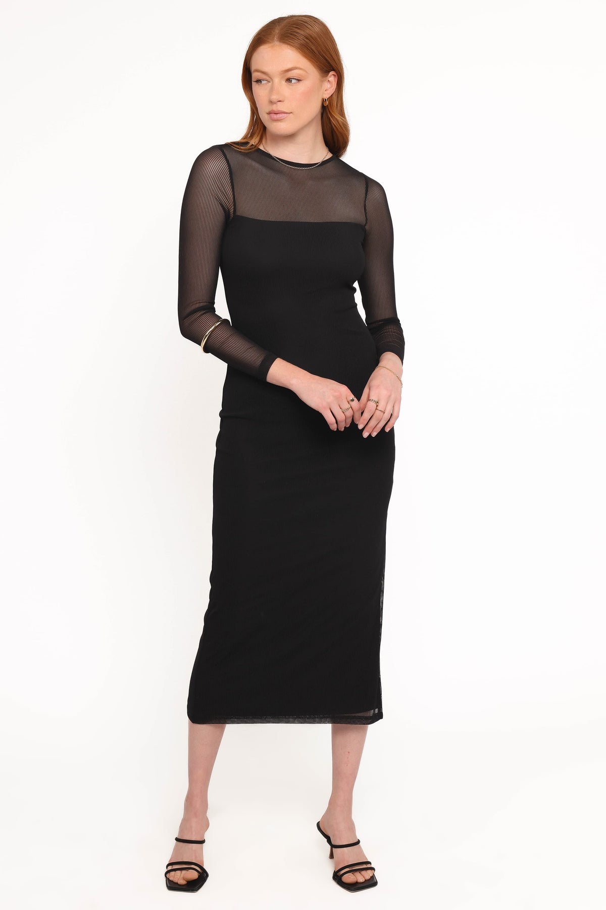 Famille Midi Dress - Black