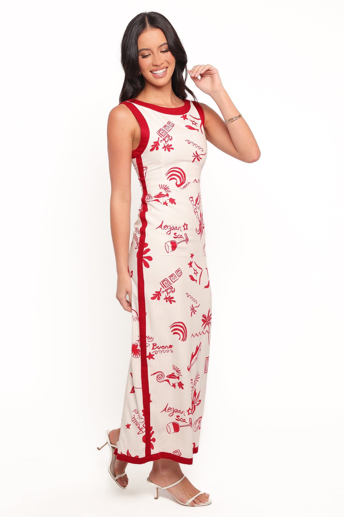 Fiori Maxi Dress - Red