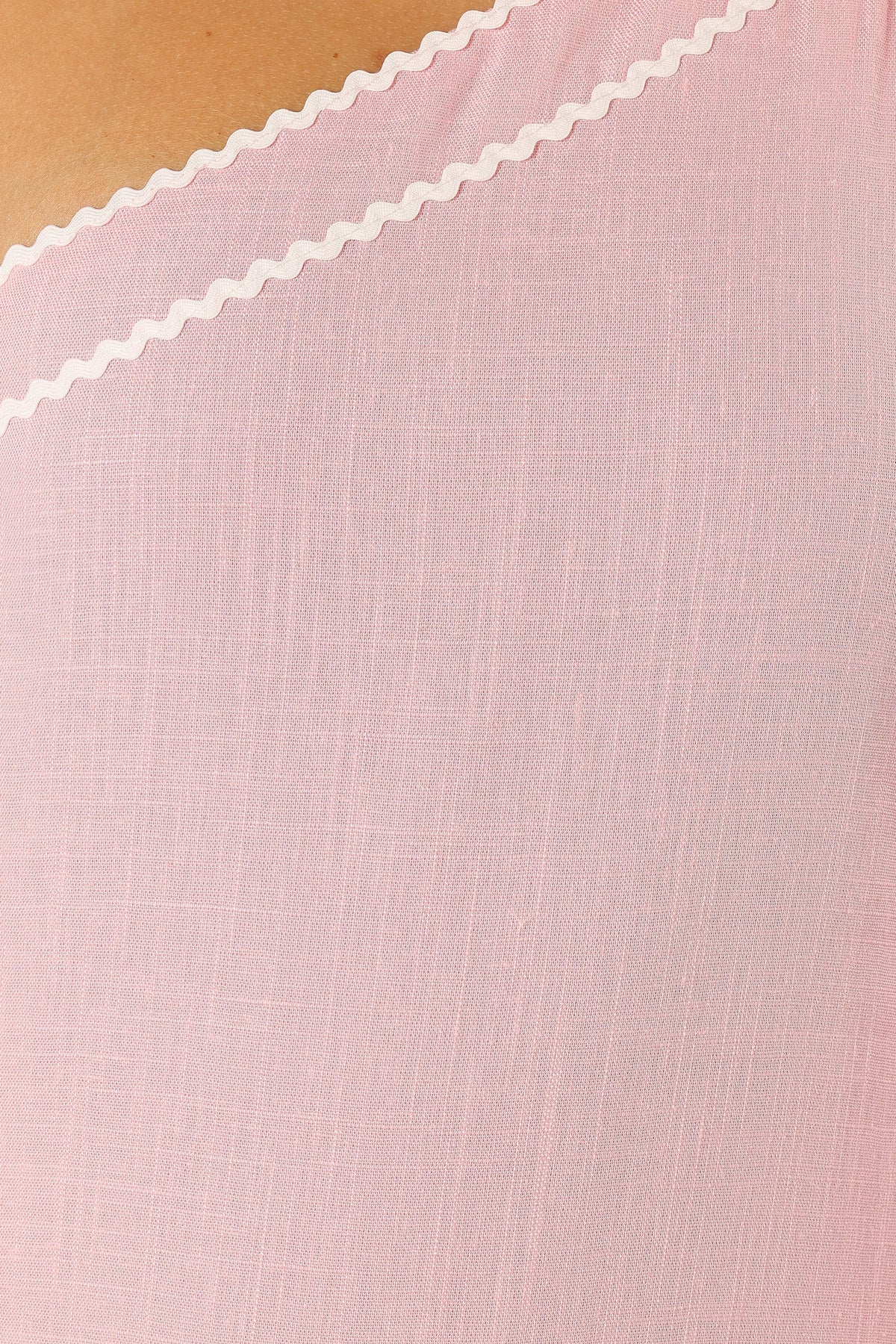 Fleaur One Shoulder Maxi Dress - Pink