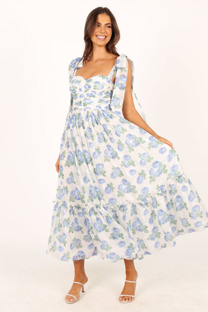 Floret Midi Dress - Blue