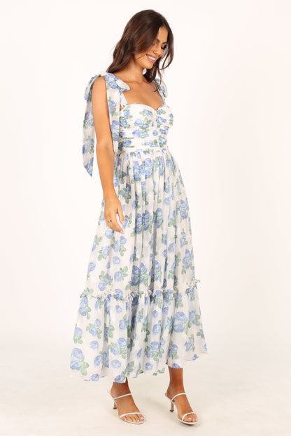 Floret Midi Dress - Blue